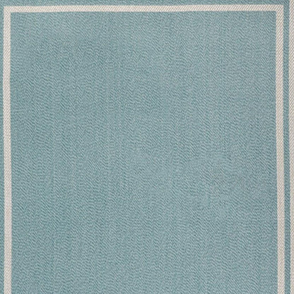 4' X 6' Aqua And Beige Striped Indoor Outdoor Area Rug HomeRoots