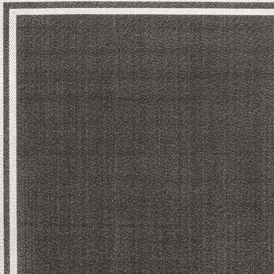 4' X 6' Black And Cream Striped Indoor Outdoor Area Rug
