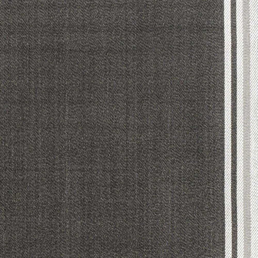 5' X 8' Black And Cream Striped Indoor Outdoor Area Rug — view 2