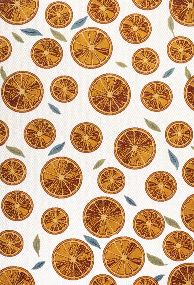 8' X 10' Orange And Cream Polka Dot Indoor Outdoor Area Rug HomeRoots