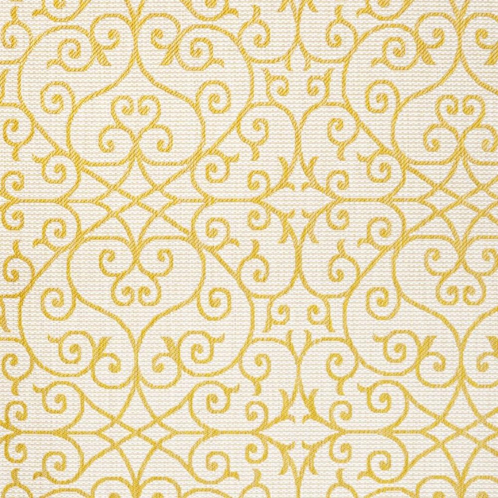5' X 8' Cream And Yellow Geometric Indoor Outdoor Area Rug HomeRoots