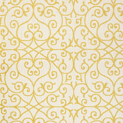 5' X 8' Cream And Yellow Geometric Indoor Outdoor Area Rug HomeRoots