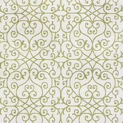 4' X 6' Green And Cream Geometric Indoor Outdoor Area Rug HomeRoots