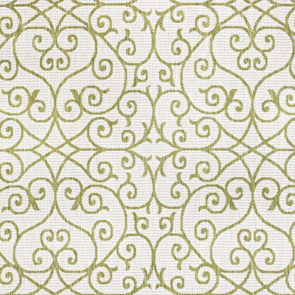 5' X 8' Green And Cream Geometric Indoor Outdoor Area Rug HomeRoots