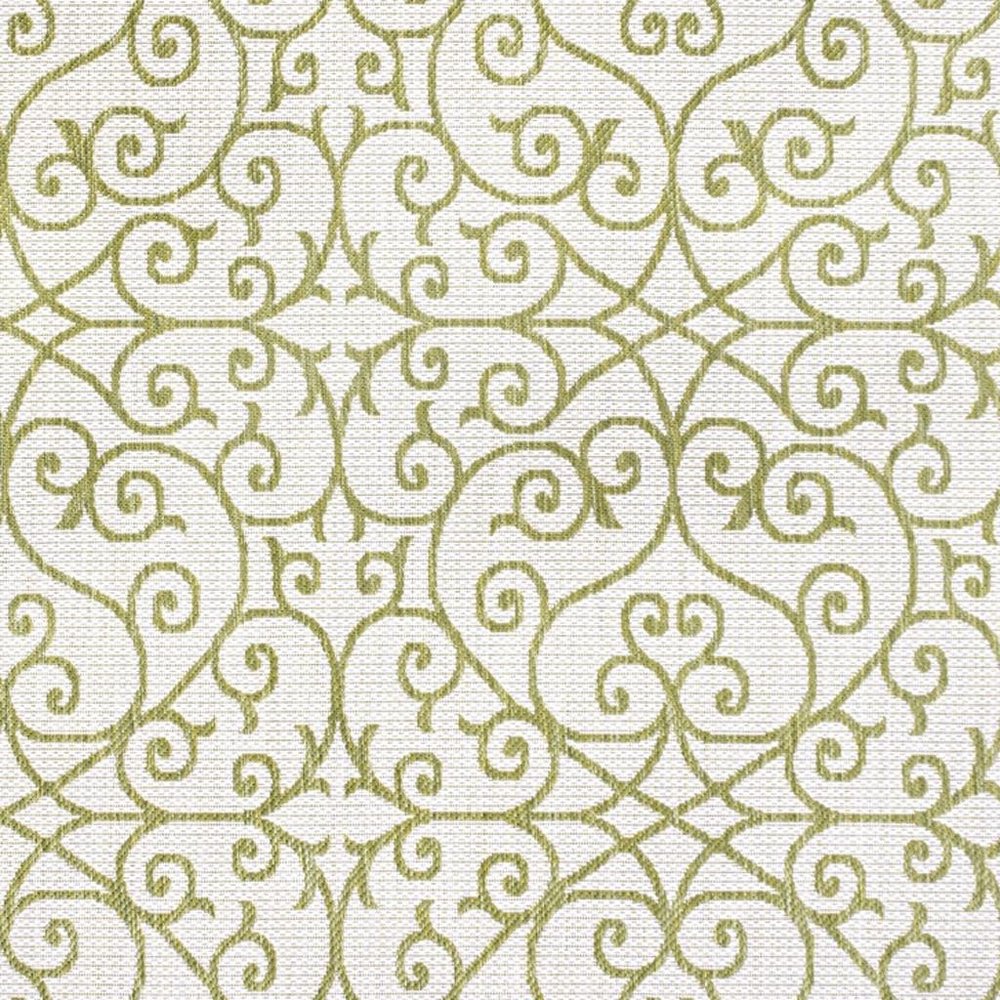 8' X 10' Green And Cream Geometric Indoor Outdoor Area Rug HomeRoots