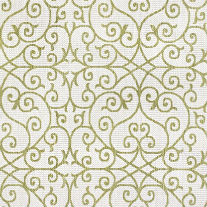 8' X 10' Green And Cream Geometric Indoor Outdoor Area Rug HomeRoots