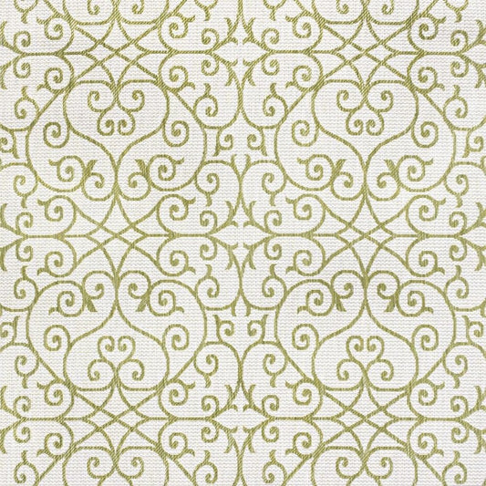 9' X 12' Green And Cream Geometric Indoor Outdoor Area Rug HomeRoots