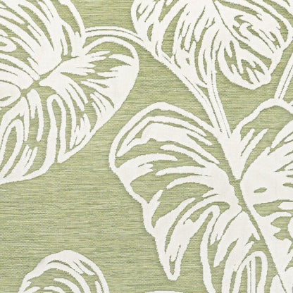 5' X 8' Light Green And Ivory Floral Indoor Outdoor Area Rug HomeRoots