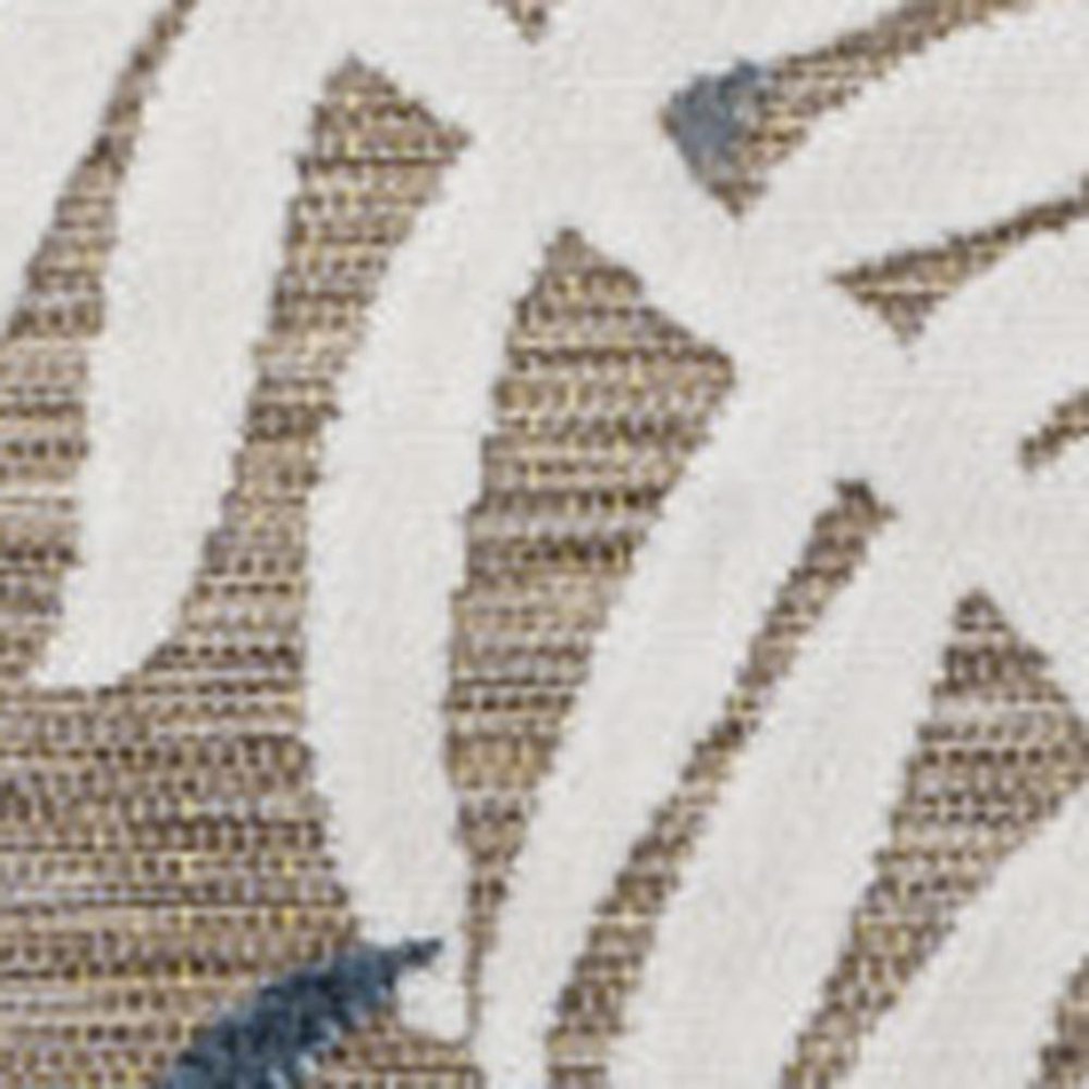 4' X 6' Brown Navy Blue And Ivory Floral Indoor Outdoor Area Rug HomeRoots