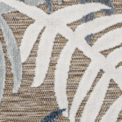 4' X 6' Brown Navy Blue And Ivory Floral Indoor Outdoor Area Rug HomeRoots