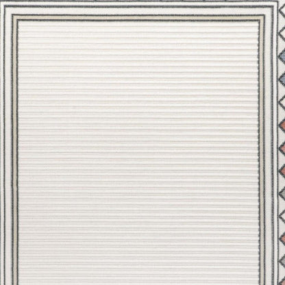 4' X 6' Ivory And Beige Geometric Indoor Outdoor Area Rug HomeRoots