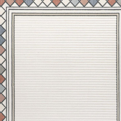 8' X 10' Ivory And Beige Geometric Indoor Outdoor Area Rug HomeRoots