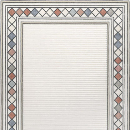 8' X 10' Ivory And Beige Geometric Indoor Outdoor Area Rug HomeRoots