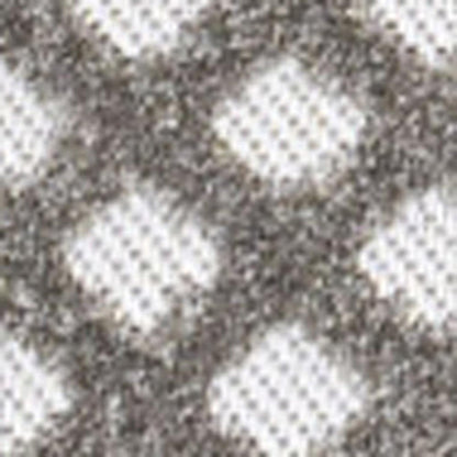 4' X 6' Dark Gray And Ivory Trellis Indoor Outdoor Area Rug