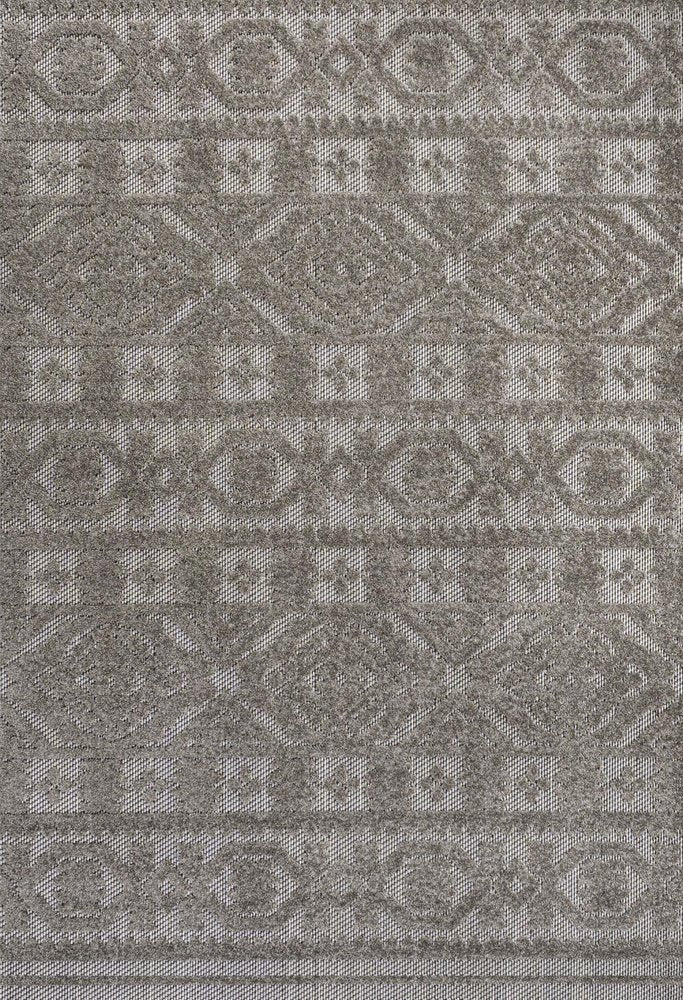 8' X 10' Dark Gray And Ivory Moroccan Indoor Outdoor Area Rug HomeRoots