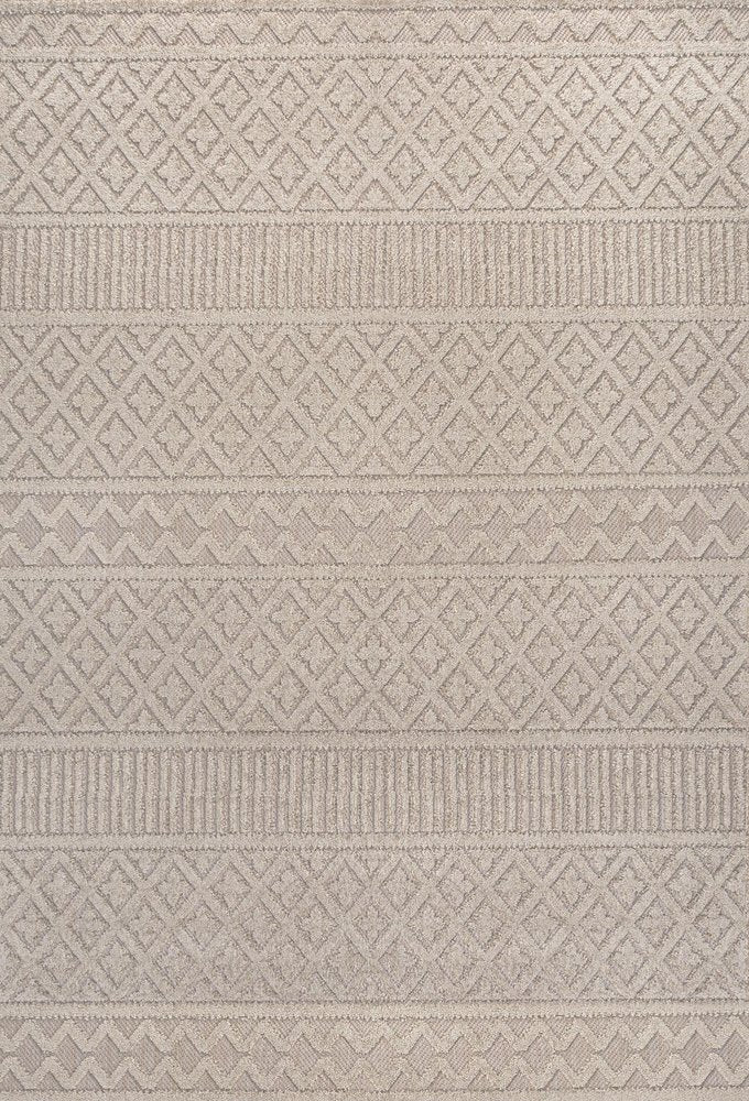 4' X 6' Beige And Gray Trellis Indoor Outdoor Area Rug HomeRoots