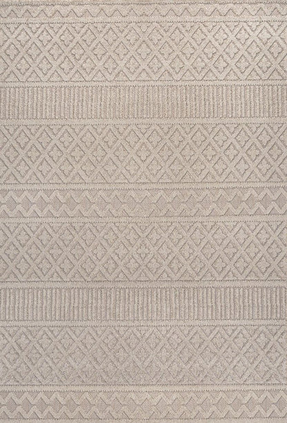 4' X 6' Beige And Gray Trellis Indoor Outdoor Area Rug HomeRoots