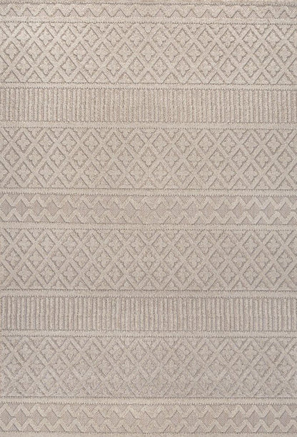 4' X 6' Beige And Gray Trellis Indoor Outdoor Area Rug HomeRoots