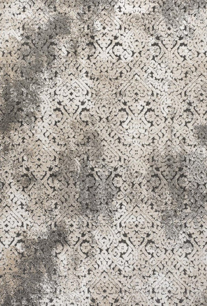 4' X 6' Cream Beige And Dark Gray Abstract Indoor Outdoor Area Rug HomeRoots