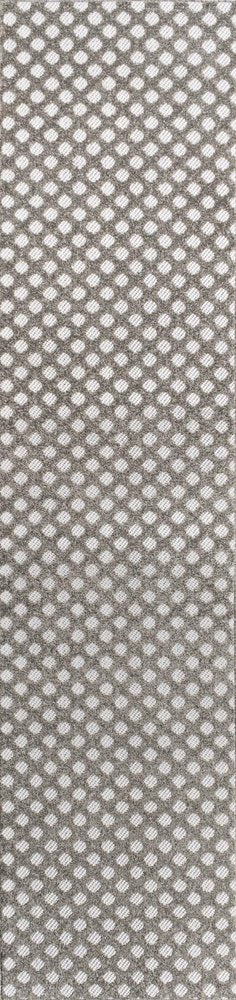 8' Dark Gray And Ivory Trellis Indoor Outdoor Runner Rug HomeRoots