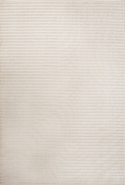 8' X 10' Ivory And Cream Striped Indoor Outdoor Area Rug HomeRoots