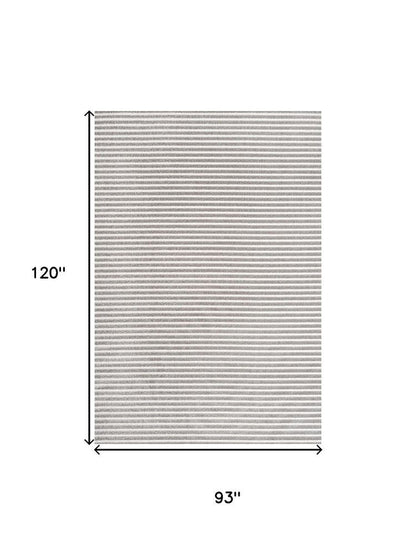 8' X 10' Gray And Ivory Striped Indoor Outdoor Area Rug HomeRoots