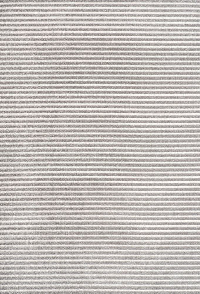 8' X 10' Gray And Ivory Striped Indoor Outdoor Area Rug HomeRoots