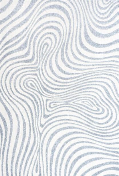 8' X 10' Light Blue And Ivory Abstract Indoor Outdoor Area Rug HomeRoots