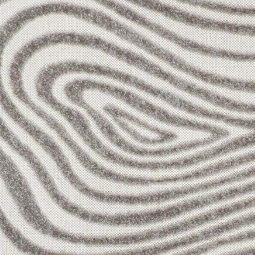 8' X 10' Gray And Ivory Abstract Indoor Outdoor Area Rug — view 2