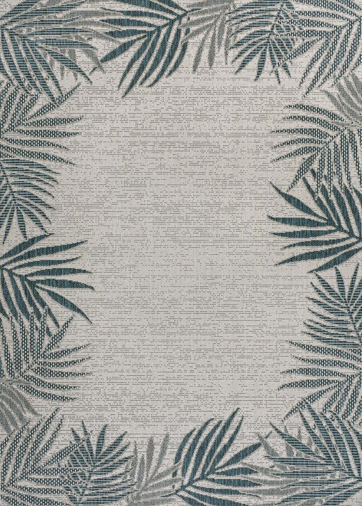 3' X 5' Blue And Cream Floral Indoor Outdoor Area Rug HomeRoots