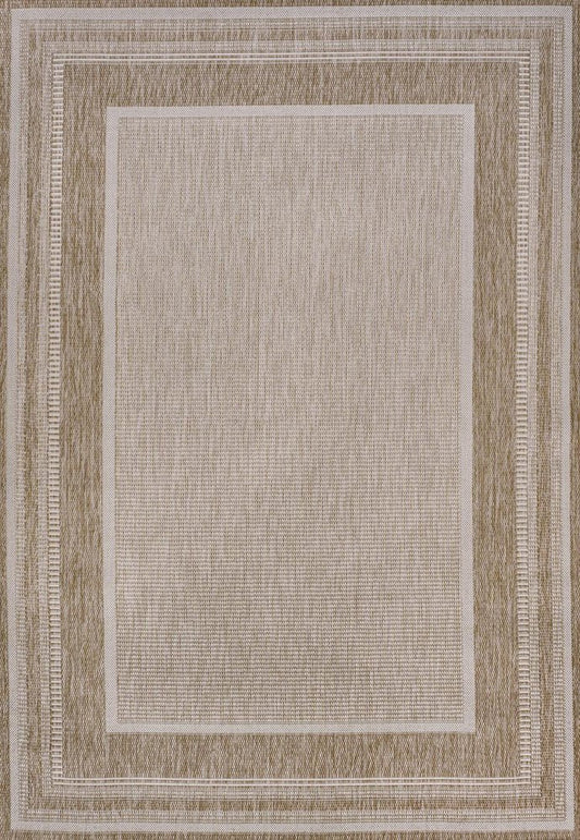 3' X 5' Beige And Cream Indoor Outdoor Area Rug