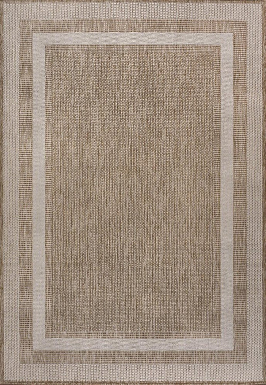 3' X 5' Beige And Cream Indoor Outdoor Area Rug