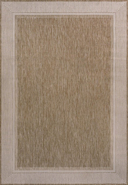 3' X 5' Beige And Cream Indoor Outdoor Area Rug HomeRoots