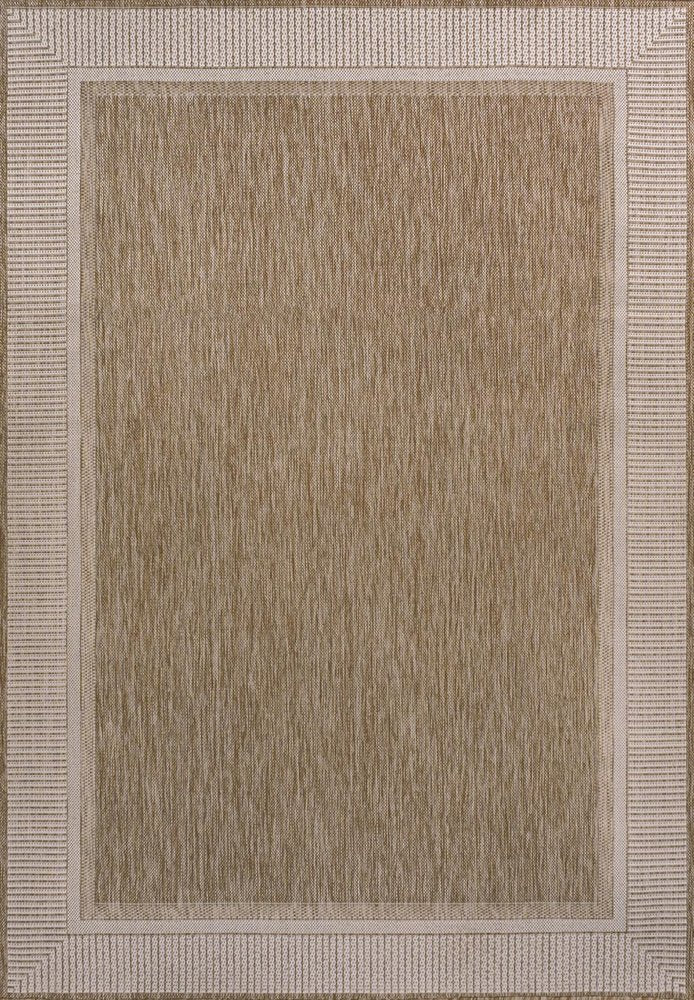 5' X 8' Beige And Cream Indoor Outdoor Area Rug HomeRoots