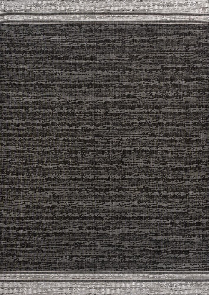 3' X 5' Black And Cream Indoor Outdoor Area Rug HomeRoots
