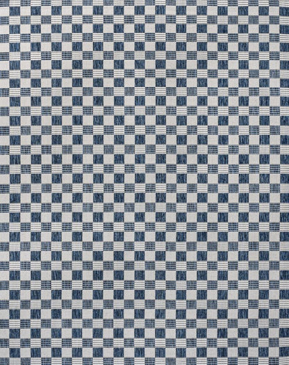 8' X 10' Navy Blue And Cream Geometric Indoor Outdoor Area Rug HomeRoots