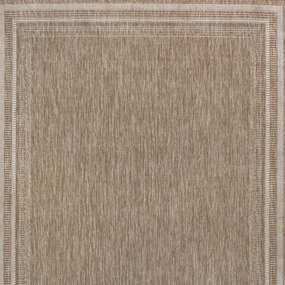 5' X 8' Beige And Cream Indoor Outdoor Area Rug