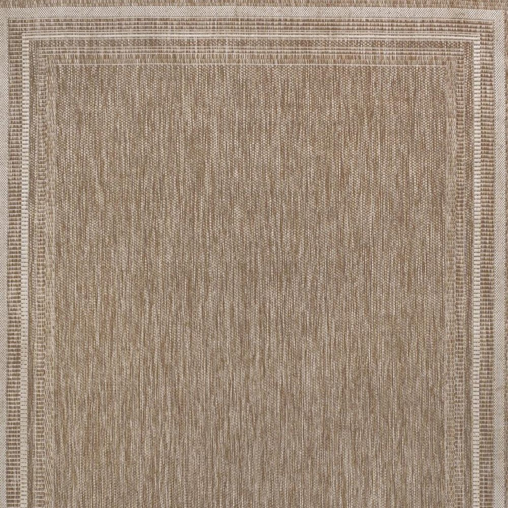 5' X 8' Beige And Cream Indoor Outdoor Area Rug HomeRoots