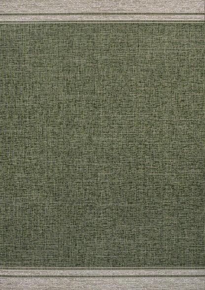 4' X 6' Green And Cream Indoor Outdoor Area Rug HomeRoots