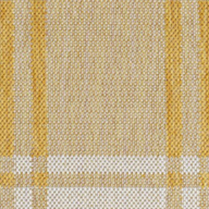 3' X 5' Yellow And Cream Gingham Indoor Outdoor Area Rug HomeRoots