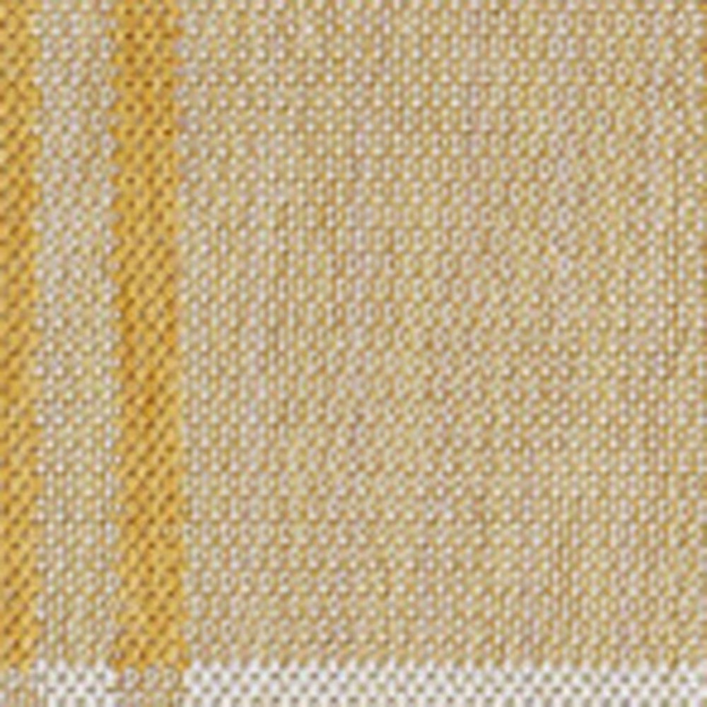 3' X 5' Yellow And Cream Gingham Indoor Outdoor Area Rug HomeRoots