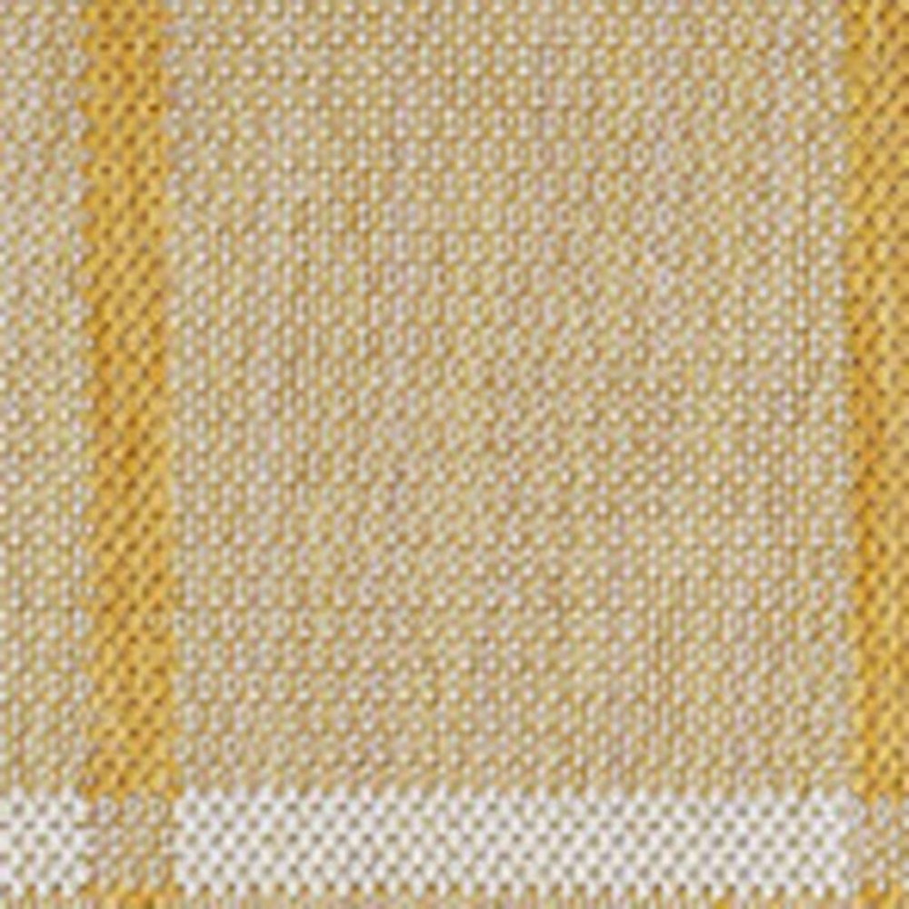 8' X 10' Yellow And Cream Gingham Indoor Outdoor Area Rug HomeRoots