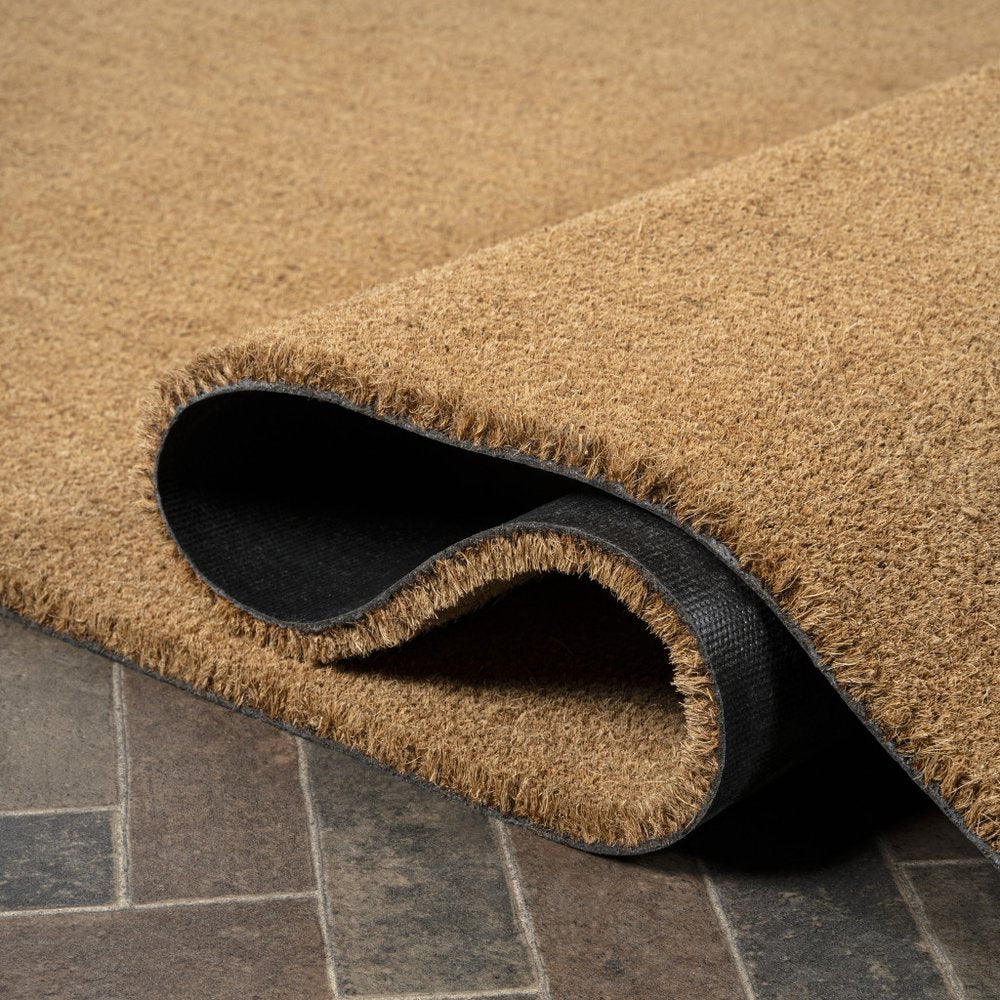 8' Light Brown Indoor Outdoor Runner Rug — view 5