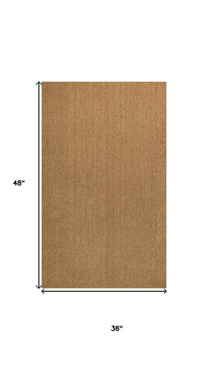 3' X 4' Light Brown Indoor Outdoor Area Rug HomeRoots