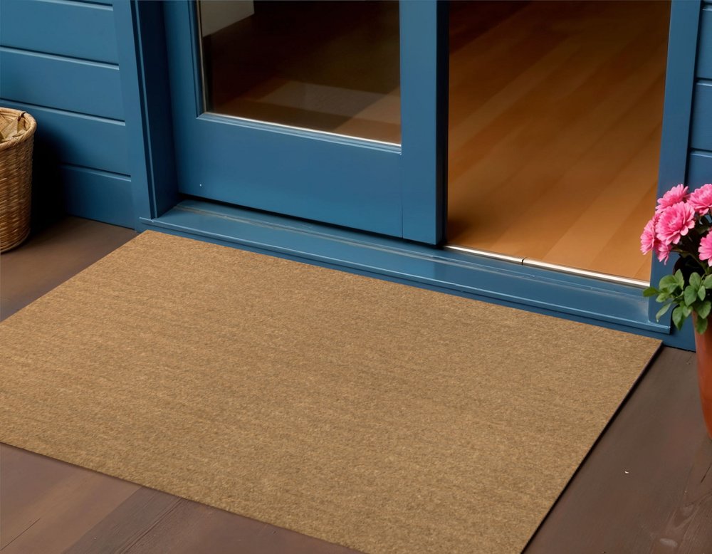 3' X 4' Light Brown Indoor Outdoor Area Rug HomeRoots