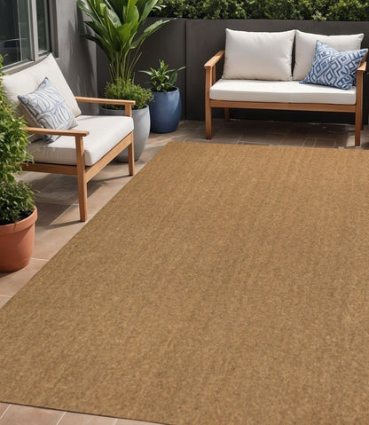6' X 9' Light Brown Indoor Outdoor Area Rug