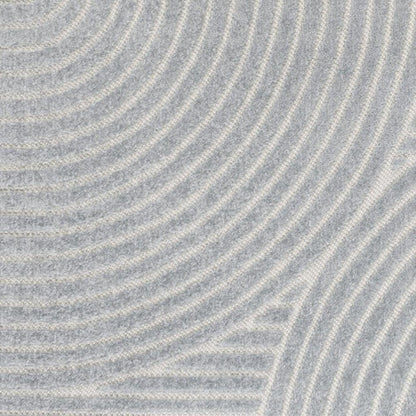 8' X 10' Light Blue And Cream Striped Indoor Outdoor Area Rug HomeRoots