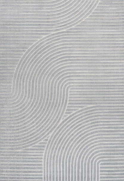 8' X 10' Light Blue And Cream Striped Indoor Outdoor Area Rug HomeRoots