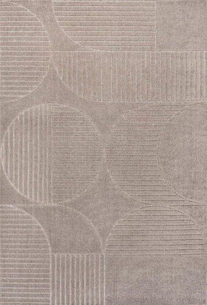 8' X 10' Taupe And Beige Striped Indoor Outdoor Area Rug HomeRoots