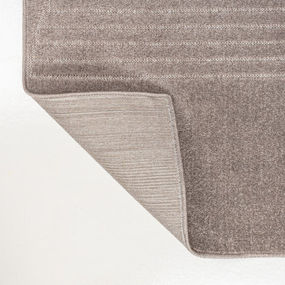 8' X 10' Taupe And Beige Striped Indoor Outdoor Area Rug HomeRoots